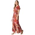 thumbnail image 2 of Love Stitch Women's Bohemian Paisley Prints Maxi Dress (Red, Small), 2 of 5