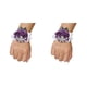 thumbnail image 2 of Wosthever Elegante Elástica Decorativa Y Ligera Ramillete De Muñeca De Rosa De Satén Hecho A Mano Femenino N7 Púrpura Uva N7 Uva Púrpura 2Conjunto, 2 of 6