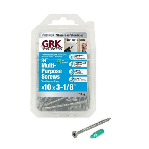 ITW Brands 4899589 No 10 x 3.125 in. 305 Stainless Steel Decking Screw