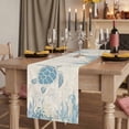 thumbnail image 6 of Blue Turtle Coastal Cotton Linen Table Runner for Dining Kitchen, Coral Summer Beach Nautical Ocean Beige Wedding Outdoor Party Tablerunners, Dresser Scarf Coffee Tablecloth Runners 13x120 Inches, 6 of 8