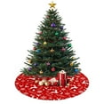 thumbnail image 3 of 30 Inch Christmas Tree Skirt – Velvet Plush Tree Mat, Soft Thickened Polyester with Red Ties, Single-Sided Printing, Available in 30in/36in/48in, Perfect for Holiday Xmas Tree Decoration, 3 of 7