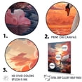 thumbnail image 3 of Designart "Illusory Grace Of Swans" Animals Swans Floater Framed Wall Decor, 3 of 5