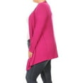 thumbnail image 3 of Women's Plus Size Casual Draped Open Front Long Sleeves Solid Cardigan, 3 of 5