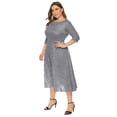 thumbnail image 3 of OBEEII Women Dresses Casual Outfits Elegant Chic Floral Lace Plus Size Dresses Party Dresses Formal Wedding Guest Dresses with Pockets, 3 of 6
