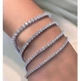 thumbnail image 2 of Real 3MM D VVS Moissanite Tennis Bracelet Passes Diamond Sparkling Test Solid S925 Jewelry Wedding Women Gift, 2 of 5