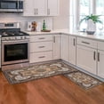 thumbnail image 2 of Boho Kitchen Rug Mat Set of 2 Washable Non-Slip Bohemian Brown Ethnic Kitchen Rug Runner Rubber Kitchen Floor Mats Boho Decor, 2 of 5
