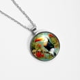 thumbnail image 4 of Toucan Stunning Glass Circular Pendant Necklace - Women's Jewelry, 4 of 5