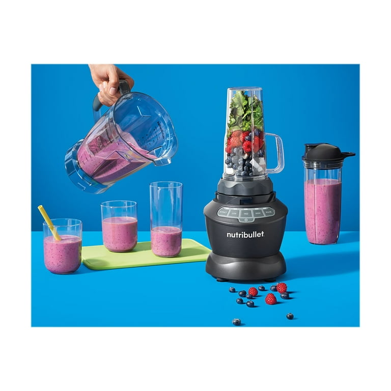 Nutribullet 1200 Watt Blender Combo with Single Serve Cups - Dark Grey