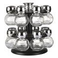 thumbnail image 2 of Organizador de estantes de especias giratorio Baoblaze 2 niveles 12 tarros de cristal 90ml, 2 of 8