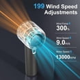 thumbnail image 4 of Portable Handheld Fan 1-199 Speed Levels Mini Fan with Digital Display Large Capacity Rechargeable Battery for Outdoor Use Camping Travel, 4 of 8