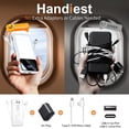 thumbnail image 6 of Portable Charger with Built-in Cables and AC Wall Plug, 10000mAh Slim USB-C Battery Pack, 15W Fast Charging Travel Essential Portable Phone Charger Compatible with iPhone, Samsun, Android，White, 6 of 7