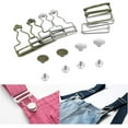 thumbnail image 5 of 8 Sets Metal Brace Buckles Dungaree Buckles With Rectangle Slider Fasteners For Suspender, Straps, Dungarees, Hand Bags, Jackets, Overalls, 5 of 6