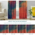 thumbnail image 3 of Orange Art Oil Blackout Window Curtains, Green Abstract Painting Thermal Insulated Curtains Grommet Top Window Drapes for Living Room, Bedroom 26"W x 45"L (Pack of 2), 3 of 6