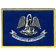 Louisiana Embroidered Iron-On Flag Patch