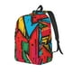 thumbnail image 1 of Disketp Colorful Arrow Graffiti Pattern Mochila de Lona Estampada, Mochila Escolar de Viaje Ligera para Estudiantes y Portátil-Medium, 1 of 5