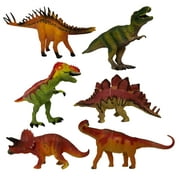 Set of Six 6-7 Inch PVC Dinosaur Figurines