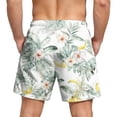 thumbnail image 5 of Mens Swim Trunks Men's New Loose Mesh Beach Printed Casual Drawstring Shorts Breathable Resort Print Crop Pants with Elastic Waist Summer Swim Trunks for Vacation Spring Gray 2XL, 5 of 5
