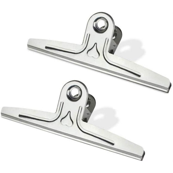 Biinggo Extra Large Bulldog Clips, Stainless Steel, 2 Count