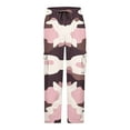 thumbnail image 6 of QATAINLAV Men's Cargo Pants Casual Drawstring Elastic Waist Sweatpants Fashion Camouflage Straight Tube Work Trousers with Pockets Pink XL, 6 of 8
