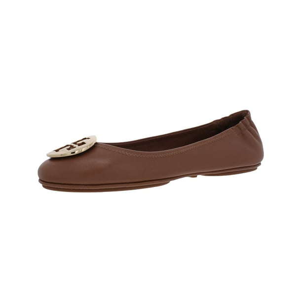 Tory Burch Leather Minnie Travel Ballet Flats 