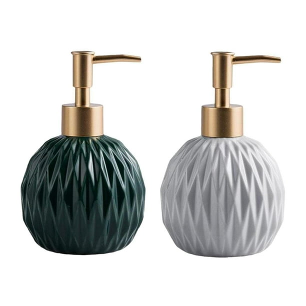 Set de 2 Dispensadores de Loción para el Baño, Diseño Innovador Verde Gris Azul