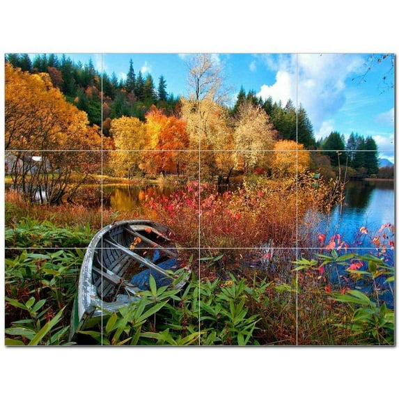Boat Photo Ceramic Tile Mural Kitchen Backsplash Bathroom Shower 404185-S43