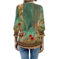 thumbnail image 4 of Fantaslook 3/4 Sleeve Womens Tops Dressy Casual Blouses V Neck Work Shirts Trendy Tops with Smocked Cuffs, 4 of 6
