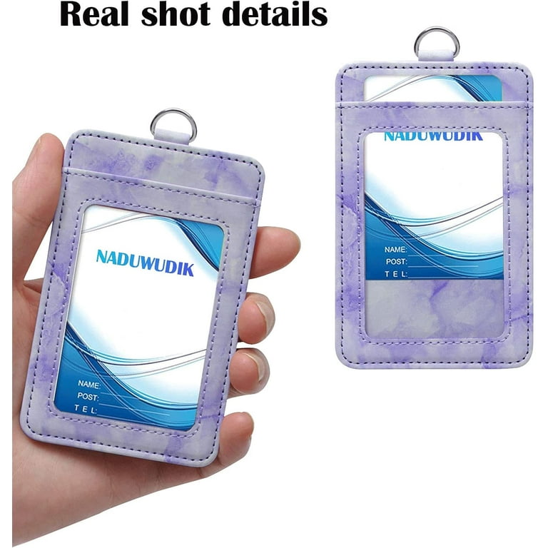 Transparent Window Horizontal Plastic Card Holder Protective Case for Office, School, Schools, Hospitals, Doctors, Nurses, Driver's License, Passes