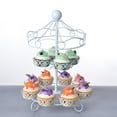 thumbnail image 3 of Soporte De Postre De Doble Capa, Soporte De Hierro Blanco Para Cupcakes, Estante De Exhibición De Postre De Metal Para Reunión, Boda, Fiesta De Cumpleaños Speravity HA017700-00, 3 of 6
