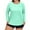 Mint Green, variant on Women's Rash Guard Long Sleeve Workout Sun Protection Clothing Shirt Outdoor Gym Hiking Tops Quick Dry Lightweight
