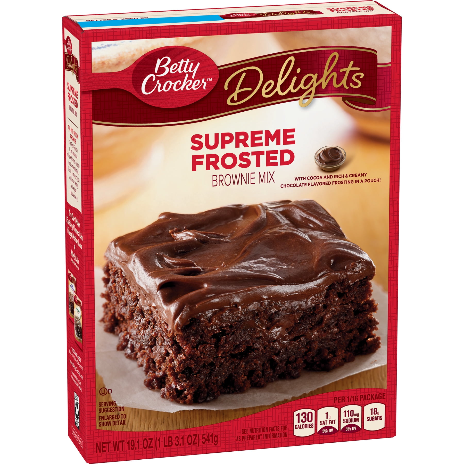 Betty Crocker Delights Brownie Mix Supreme Frosted, 19.1 oz Walmart