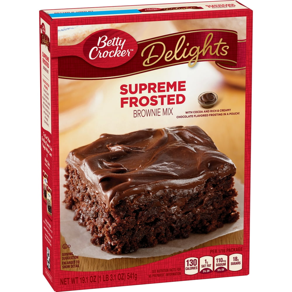 Betty Crocker Delights Brownie Mix Supreme Frosted, 19.1 oz Walmart