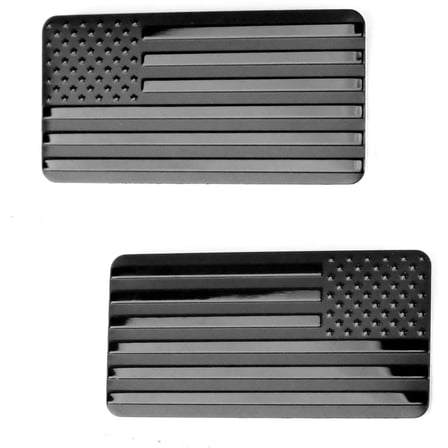 American Metal Flags Black Embossed Emblems Patch