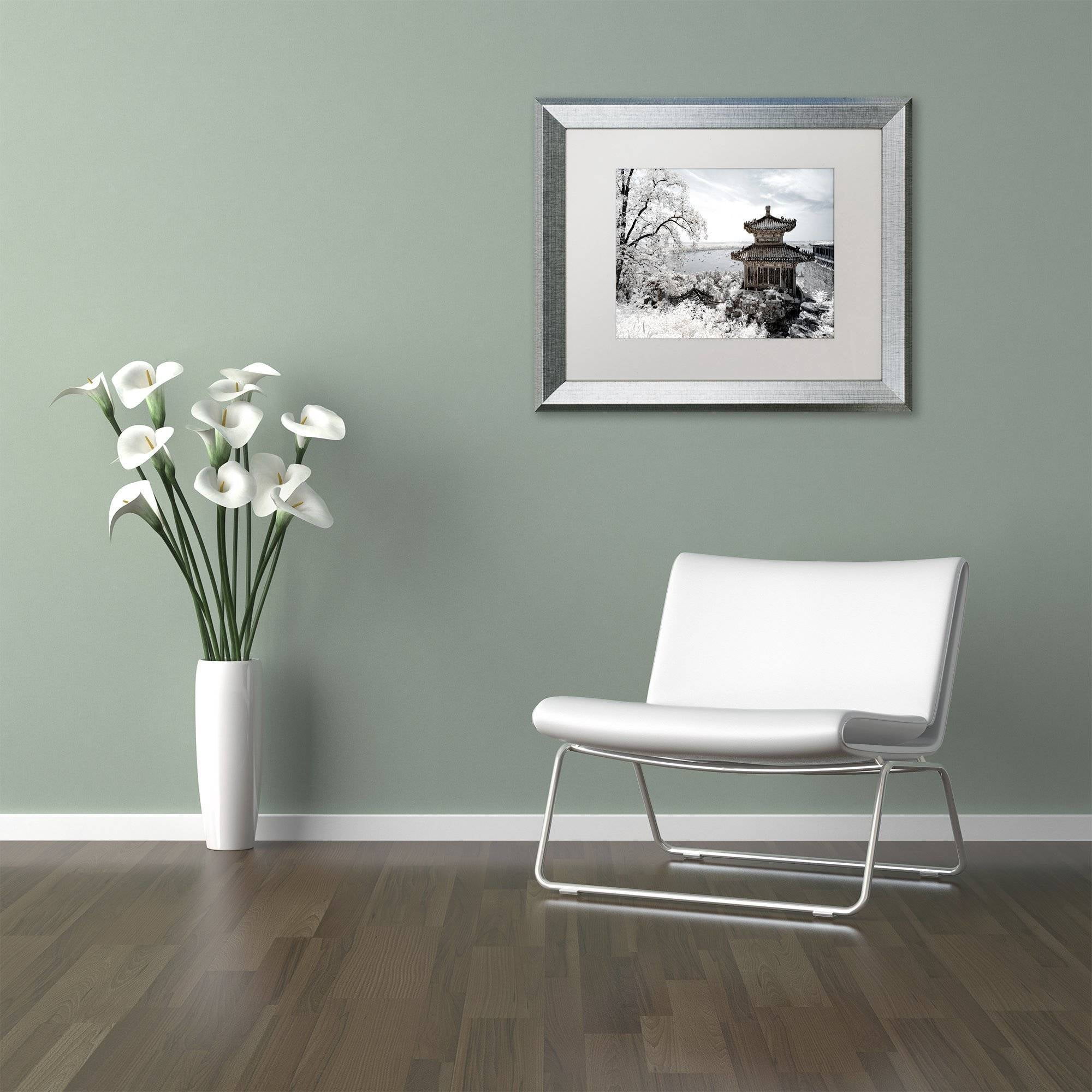 Trademark Fine Art "Silent Day" Canvas Art by Philippe Hugonnard, White Matte, Silver Frame