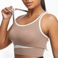 thumbnail image 4 of SMihono Sports Bra for Women Criss-Cross Back No Underwire Bralettes Medium Support Lifting Yoga Gym Running Athletic Bra (Brown L ), 4 of 7