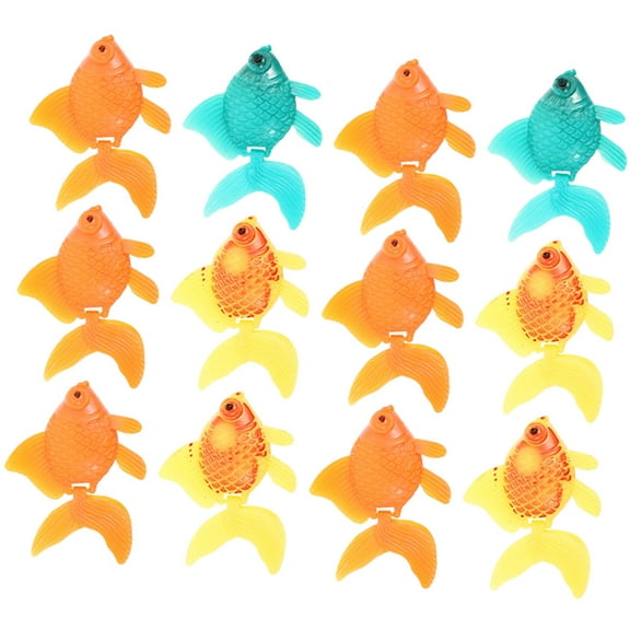 Fake Fish 12 Pcs Tank Floating Decor Aquarium Decoration Ornament Household Plastic