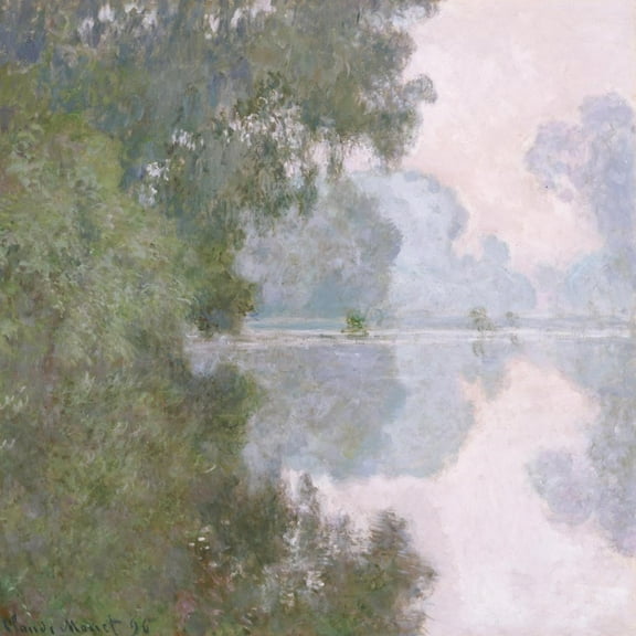 Art.com Morning on the Seine, Near Giverny, 1896 Giclee Print by Claude Monet, 16" x 16"