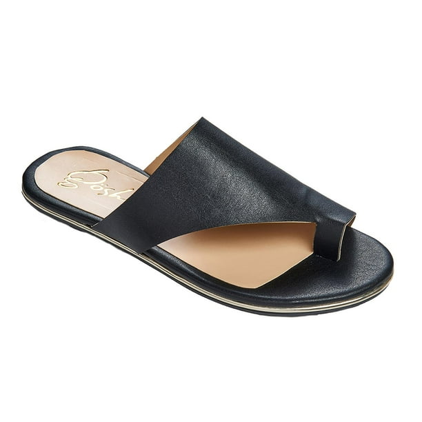 Gosh Sandalia Casual para Mujer tipo piel Color Negro 052DQ3 negro 24 Gosh 052DQ3