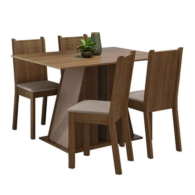 Juego de Comedor Mesa y 4 Sillas Madesa Marilyn MCB