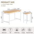 thumbnail image 4 of AWQM 5 Piece Bar Table Set, Kitchen Counter Height Table with 4 Stools, Home Kitchen Breakfast Table, Beige, 4 of 8