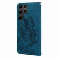 thumbnail image 6 of Decase for Samsung Galaxy S22 Ultra Phone Case, Glitter Bling Diamond Butterfly Magnetic Shockproof Magnetic Case Flip Embossing PU Leather Wallet Card Holder Case, Blue, 6 of 7