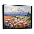 thumbnail image 2 of Designart "Mountainous Floral Beauty" Seasonal Flowers Floater Framed Wall Art Living Room, 2 of 5