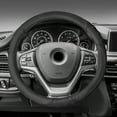 thumbnail image 2 of FH Group Perforated Genuine Leather Steering Wheel Cover Fits 14.5 - Black, 2 of 4