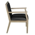 thumbnail image 3 of Regent WallGuard Guest & Reception Waiting Room Wood Side Chair - Noble Oak / Black Vinyl, 3 of 8