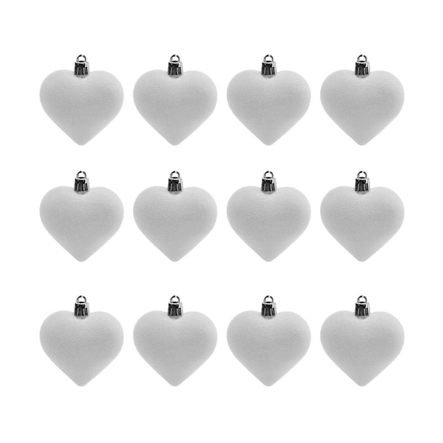 4.5cm/12pcs Heart-shaped Decorative Holy Wreath Ornament-small Pendant-gift-heart-shaped Heart-shaped Ball Pendant