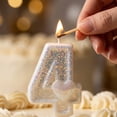 thumbnail image 4 of Number 4 Birthday Candle Iridescent Glitter Heart Accent 4Th Birthday Cake Candle for Fourth Birthday Party Decorations, 4 of 6