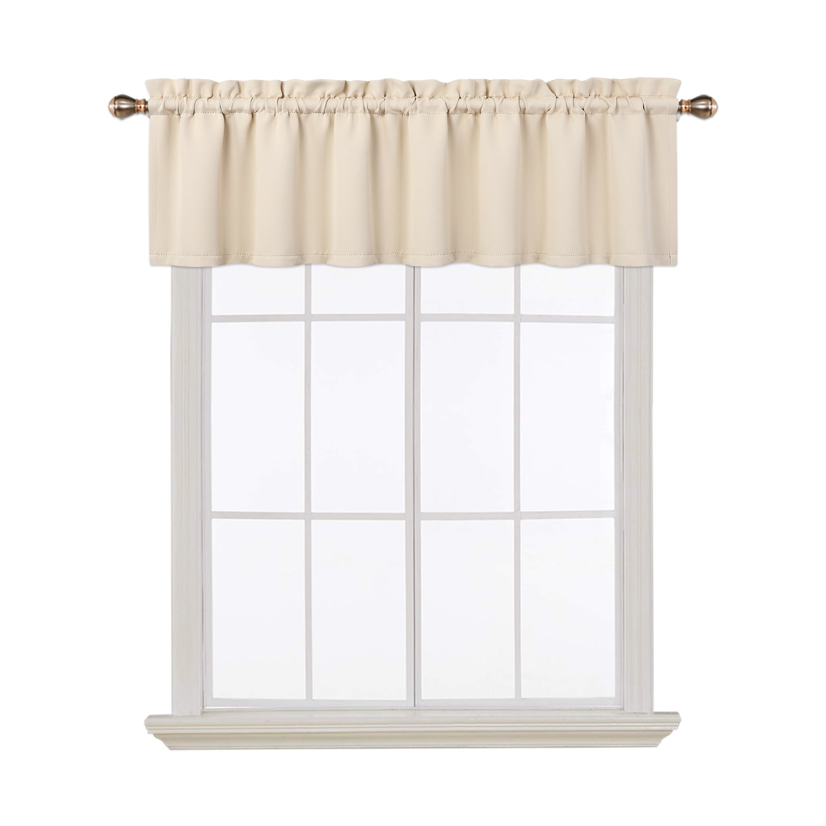CAROMIO Valances for Windows Short Curtains 52" W x 15" L Blackout Thermal Insulated Valance