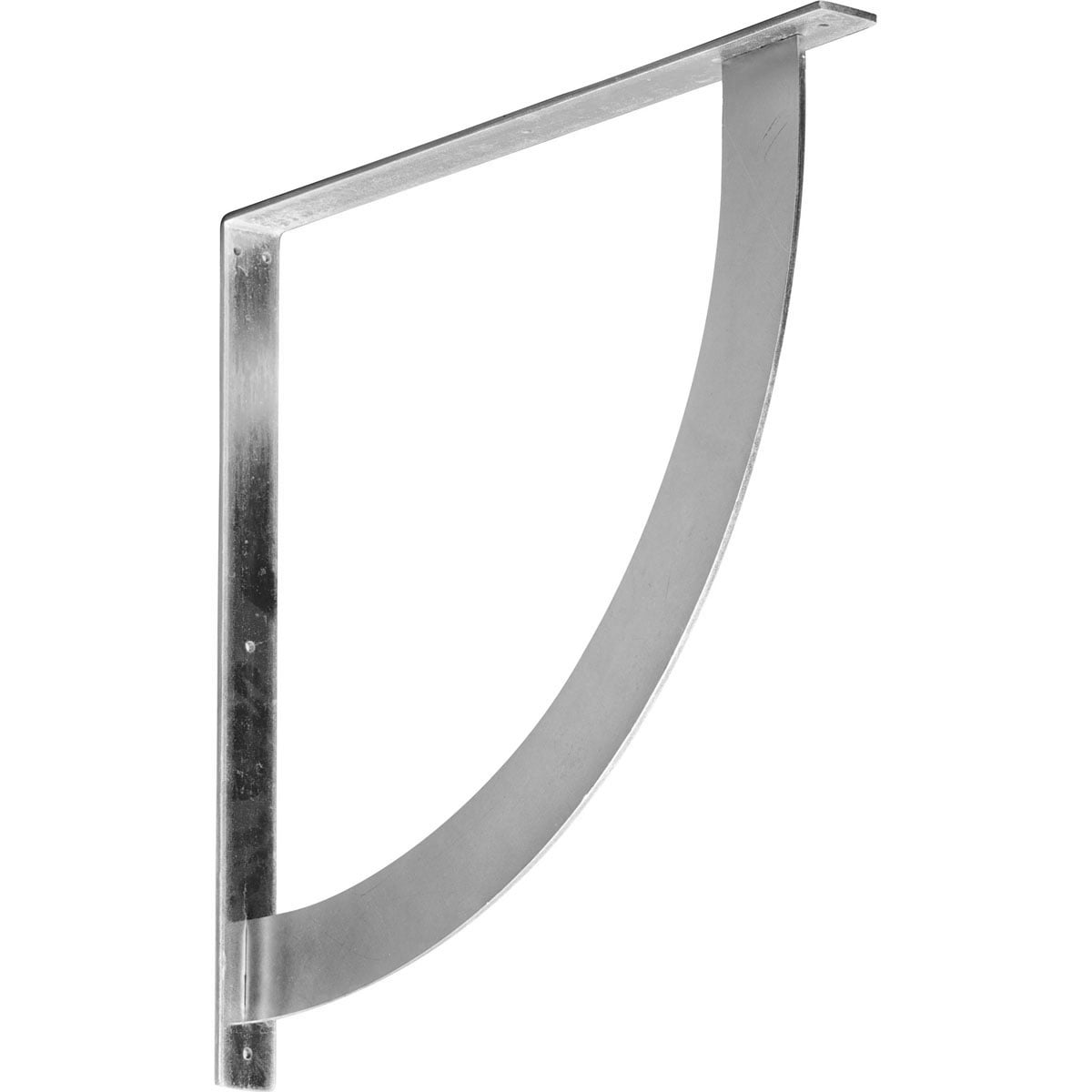 Antiqued Brass Ekena Millwork BKTM01X05X08STNABS Metal Bracket 1 1//2 W x 5 1//2 D x 8 H
