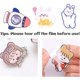 thumbnail image 5 of Juego de 20 broches de acrílico de dibujos animados, lindo pin de insignias de solapa estéticas, 20 estilos de patrón de oveja, perro, conejo, oso, niña, broche para ropa de bricolaje, bolsas, chaquet, 5 of 5