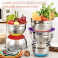 thumbnail image 5 of Mixing Bowls with Airtight Lids Set, 8PCS Stainless Steel Nesting Bowls Set, 3 Grater Attachments & Non-Slip Bottoms, Size 5, 4, 3.5, 2, 1.5QT for Baking & Mixing(Colorful), 5 of 8